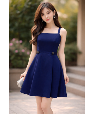 VESTIDO CRIS CORTO AZUL MARINO     CABOTINE