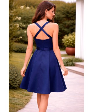 VESTIDO CRIS CORTO AZUL MARINO     CABOTINE