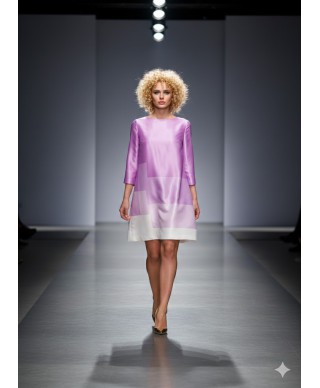 VESTIDO DE INVITADA DE FIESTA COSTANZA CORTO  MALVA    NURIBEL  NURIBEL