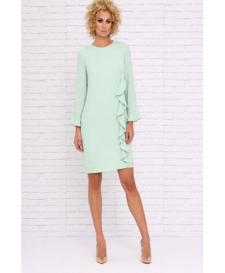 VESTIDO  DE INVITADA DE FIESTA INDIA CORTO VERDE NURIBEL