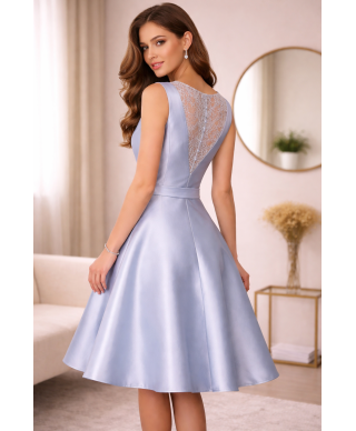 VESTIDO DE FIESTA  LILI  CORTO AZUL DE INVITADA    RENATA