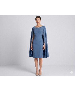 VESTIDO  DE FIESTA  CORTO FINI  AZUL CABOTINE