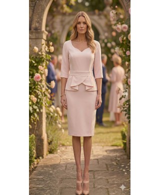 VESTIDO DE FIESTA ROSA MIDI ROSA  DE INVITADA ROLE MOLE