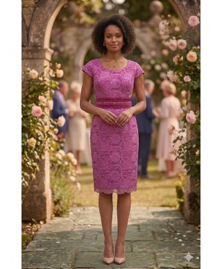 VESTIDO  DE FIESTA  CORTO  MANU FUCSIA DE INVITADA   CABOTINE