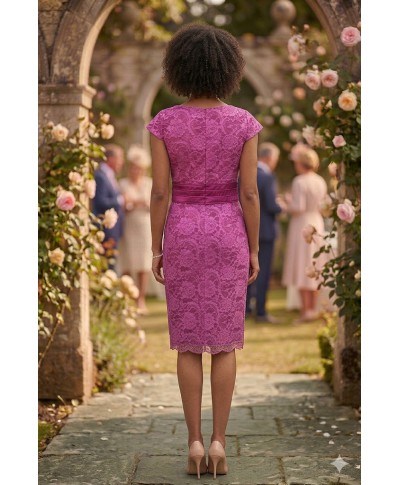 VESTIDO  DE FIESTA  CORTO  MANU FUCSIA DE INVITADA   CABOTINE