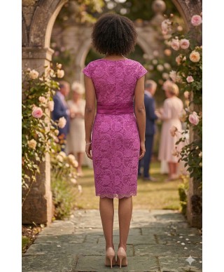 VESTIDO  DE FIESTA  CORTO  MANU FUCSIA DE INVITADA   CABOTINE