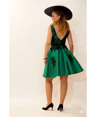 VESTIDO DE FIESTA CORTO  LILIANA   VERDE  DE INVITADA      X&M