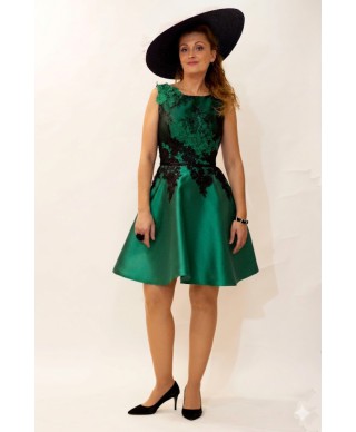 VESTIDO DE FIESTA CORTO  LILIANA   VERDE  DE INVITADA      X&M