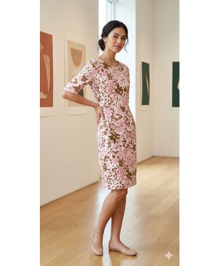 VESTIDO DE AL GODON  ALANA CORTO ESTAMPADO