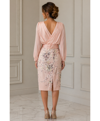 VESTIDO  DE FIESTA ARIANA  CORTO ROSA DE INVITADA  MARIA LAGO