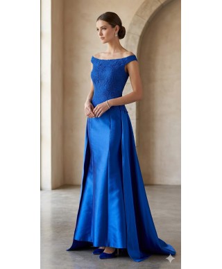 VESTIDO DE MADRINA DE FIESTA   LARGO INES VERDE O AZUL  X&M