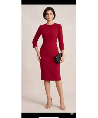 VESTIDO ADRA  CORTO GRANATE DE INVITADA      VICKY MARTIN BERROCAL