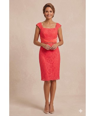 VESTIDO CON CHAQUETA  DE FIESTA MIDI ROJO  CABOTINE