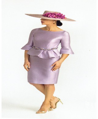 VESTIDO DE FIESTA LUNA  ROSA MIDI DE MADRINA CAPICUA
