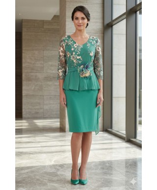 VESTIDO DE FIESTA  DANNA MIDI VERDE  NATIVIDAD JIMENEZ
