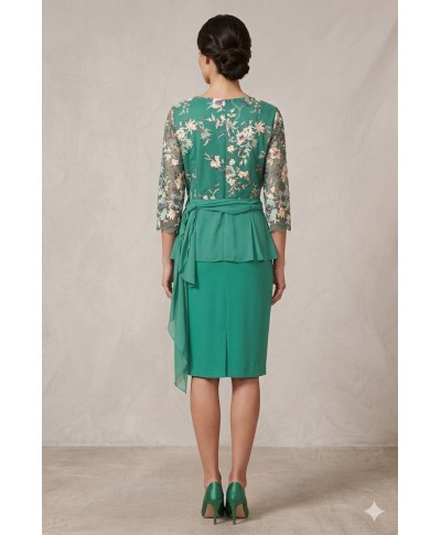VESTIDO DE FIESTA  DANNA MIDI VERDE  NATIVIDAD JIMENEZ