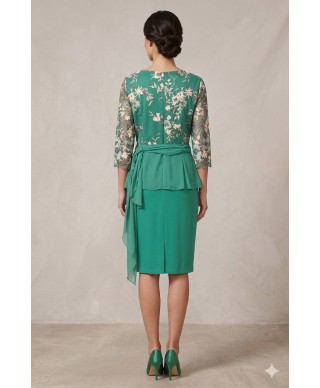 VESTIDO DE FIESTA  DANNA MIDI VERDE  NATIVIDAD JIMENEZ
