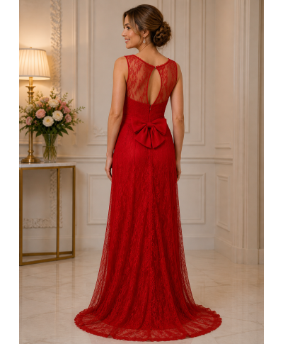 VESTIDO DE FIESTA  LARGO   URSULA  ROJO O AZUL  EVASSE