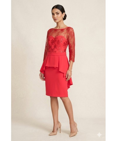 VESTIDODE FIESTA  FENDI  MIDI CORAL DE MADRINA   ESPERANZA GARCIA