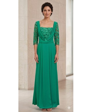 VESTIDO DE MILA  LARGO VERDE  DE MADRINA RAFFAELO