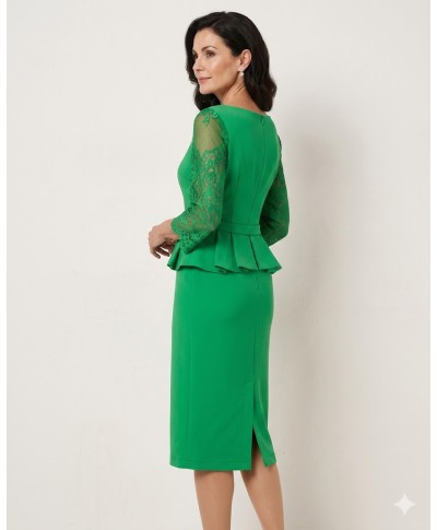 VESTIDO DE MADRINA DE FIESTA XANDRA  CORTO VERDE ANGELA ARIZA