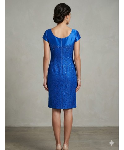 CONJUNTO DE VESTIDO CON CHAQUETA LILIAN CORTO AZUL TINTA,   EVASSE