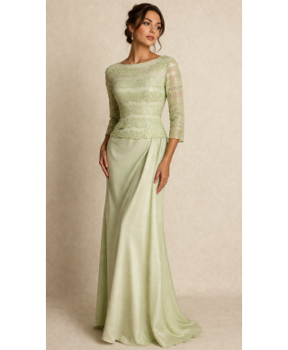 VESTIDO DE FIESTA  LARGO VERDE DE MADRINA