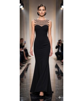 VESTIDO CRIS  LARGO NEGRO  CABOTINE