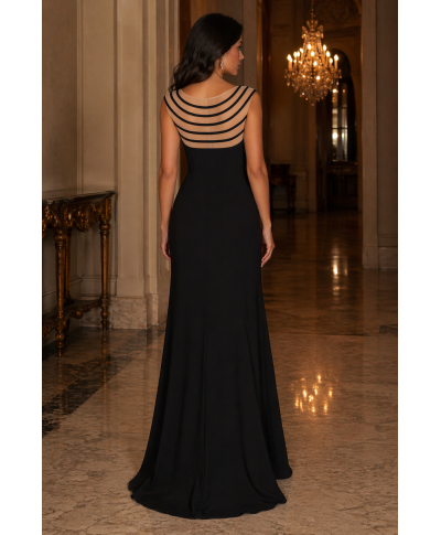 VESTIDO CRIS  LARGO NEGRO  CABOTINE