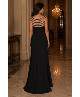VESTIDO CRIS  LARGO NEGRO  CABOTINE