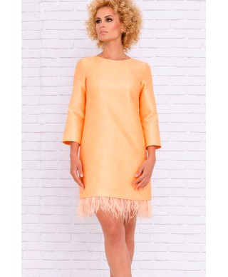 VESTIDO DE FIESTA  SILVIA   CORTO DE LUNARES   VERDE O NARANJA NURIBEL   NURIBEL