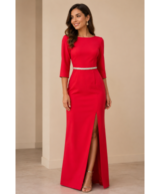 VESTIDO DE FIESTA PAOLA   LARGO FUCSIA DE INVITADA CAPICUA